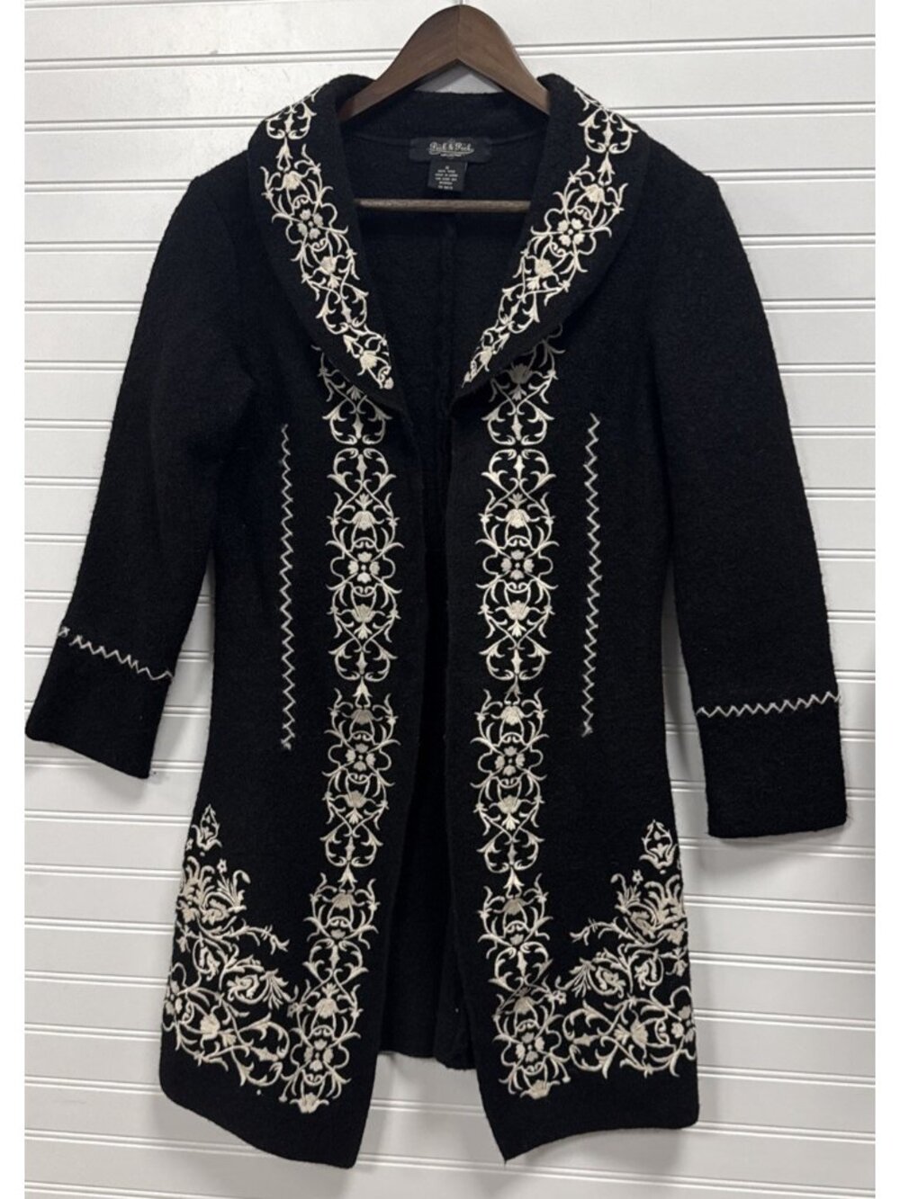Vintage Peck & Peck Collection Women’s Embroidered Wool Coat Jacket M